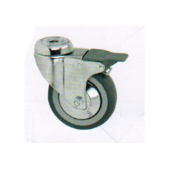 ROULETTE POLYPROPYLENE CHAPE A OEIL ZINGUEE - AVEC FREIN