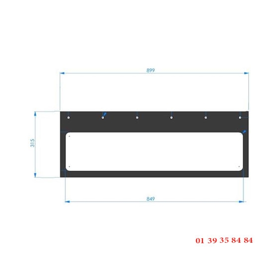 VITRE NOIRE - EUROFOURS - 900x315 mm