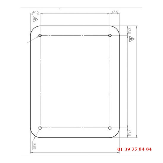 VITRE FOUR EUROFOUR 550X820X6