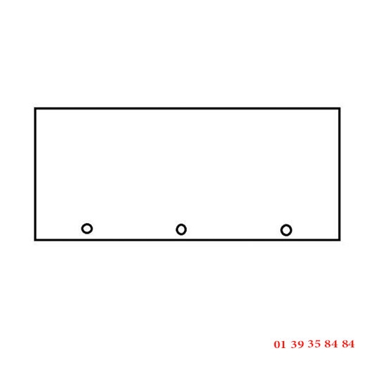 VITRE ag claire EUROFOURS -  3 PERCAGES - 610x796x6 mm