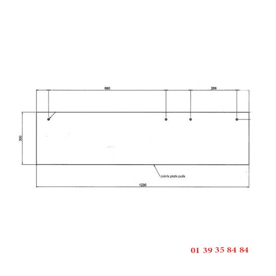 VITRE FOUR A SOLE MODULAIRE 1230x300x6