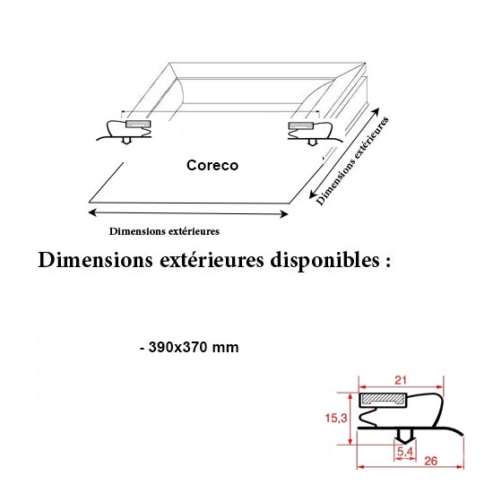 JOINT MAGNETIQUE ADAPTABLE CORECO 390X370