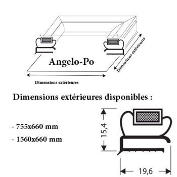 JOINT CADRE MAGNETIQUE ADAPTABLE ANGELO PO MODELE 4