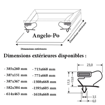 JOINT CADRE MAGNETIQUE ADAPTABLE ANGELO PO MODELE 7