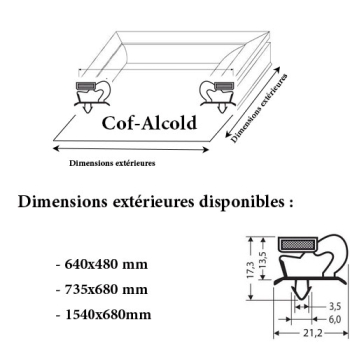 JOINT CADRE MAGNETIQUE ADAPTABLE COF-ALCOLD