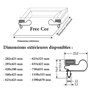 JOINT CADRE MAGNETIQUE ADAPTABLE FREE CEE