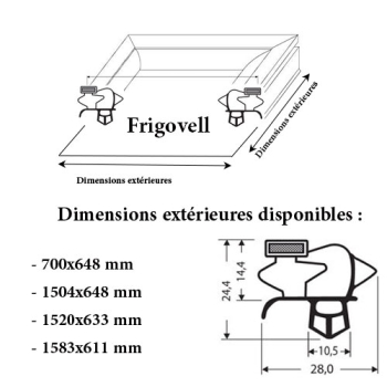 JOINT CADRE MAGNETIQUE ADAPTABLE FRIGOVELL