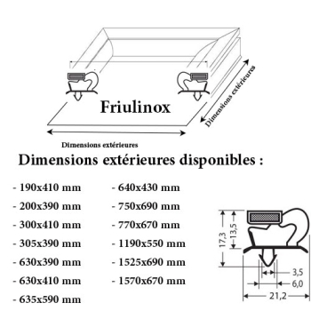 JOINT CADRE MAGNETIQUE ADAPTABLE FRIULINOX