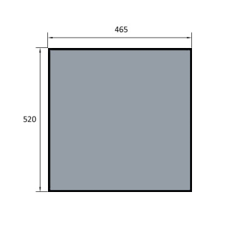 VITRE DE FOUR SPECIAL BATINOX-IBT 520X465 MM